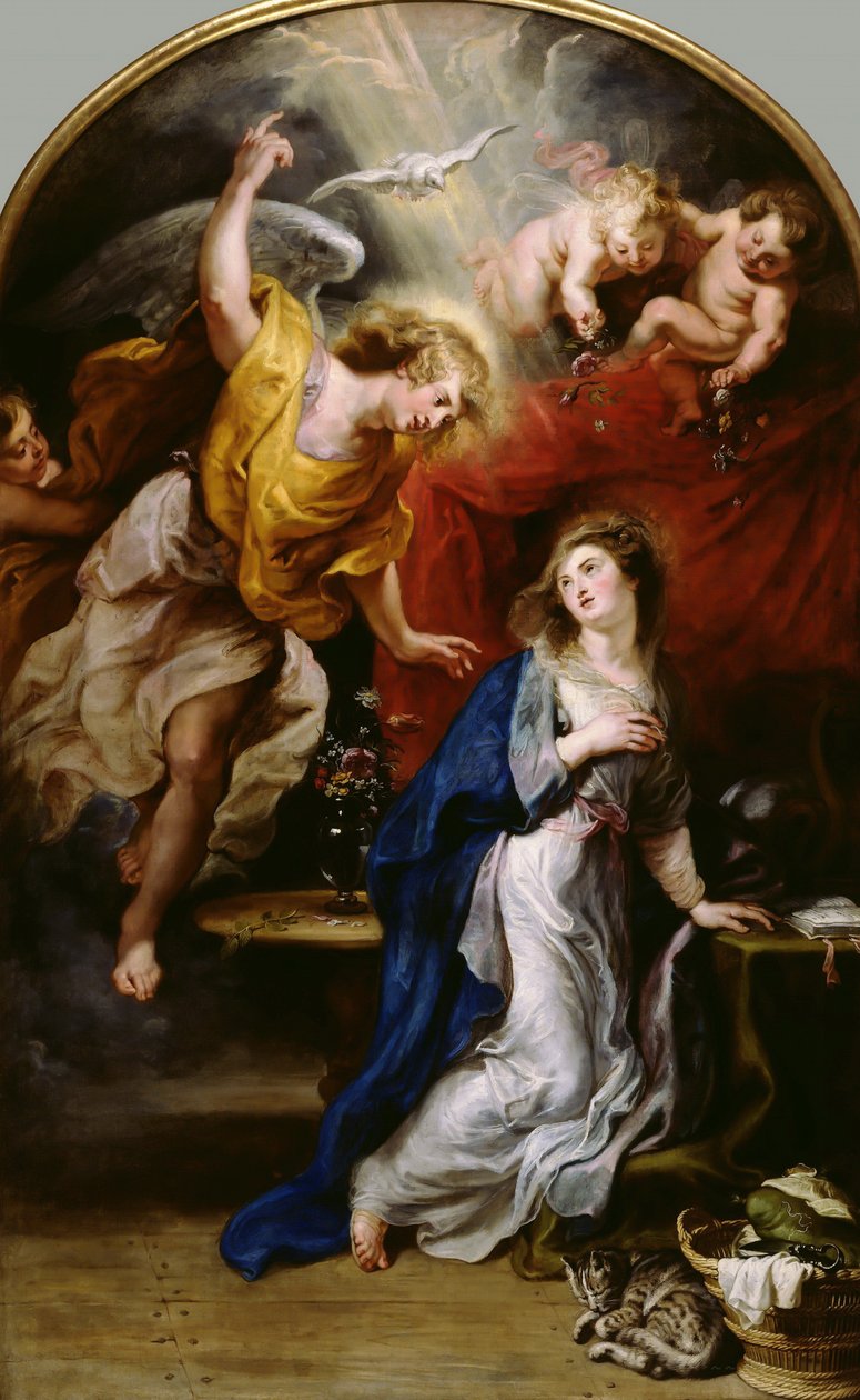 Zwiastowanie, ok. 1610 (olej na płótnie) autorstwa Peter Paul Rubens