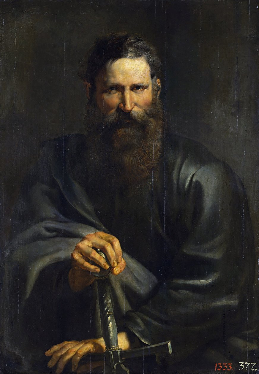 Apostoł Paweł - Pieter Paul Rubens (1577-1640). Olej na drewnie, ok. 1615. Wymiar: 105,6x74 cm. Pustelnia Państwowa w Petersburgu autorstwa Peter Paul Rubens