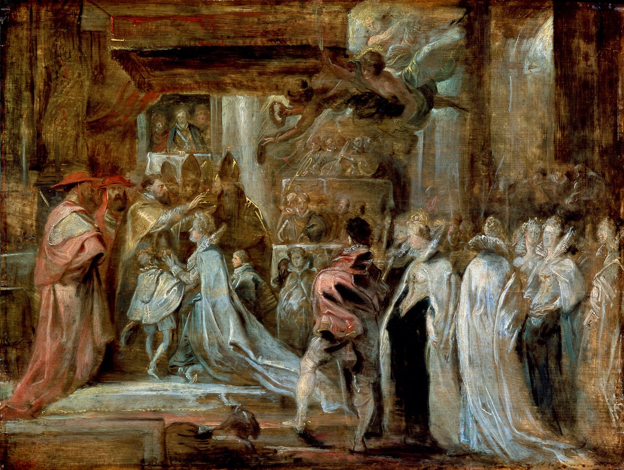 Koronacja Marii de Medici, 1622. autorstwa Peter Paul Rubens