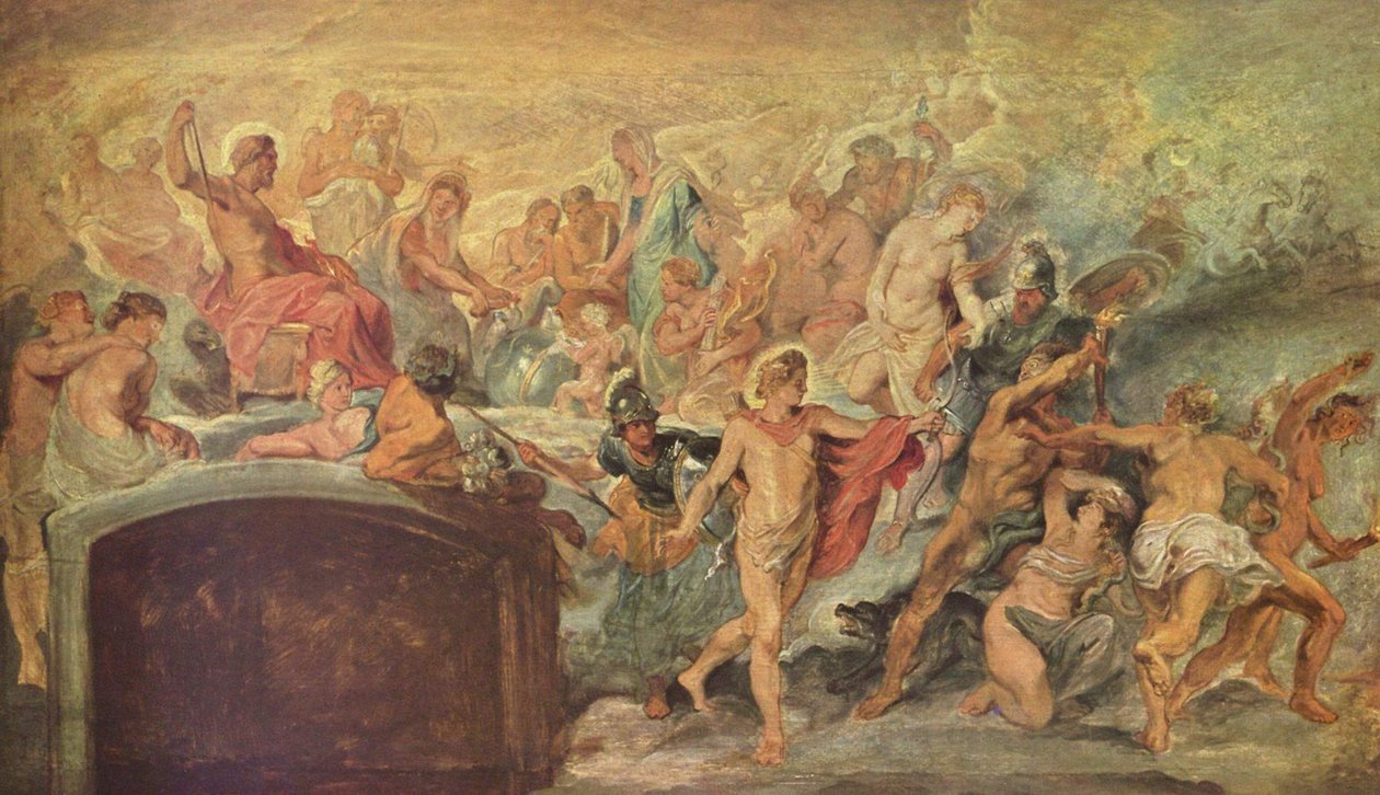 Rada bogów (szkic do cyklu Medyceuszy) nr 14 autorstwa Peter Paul Rubens