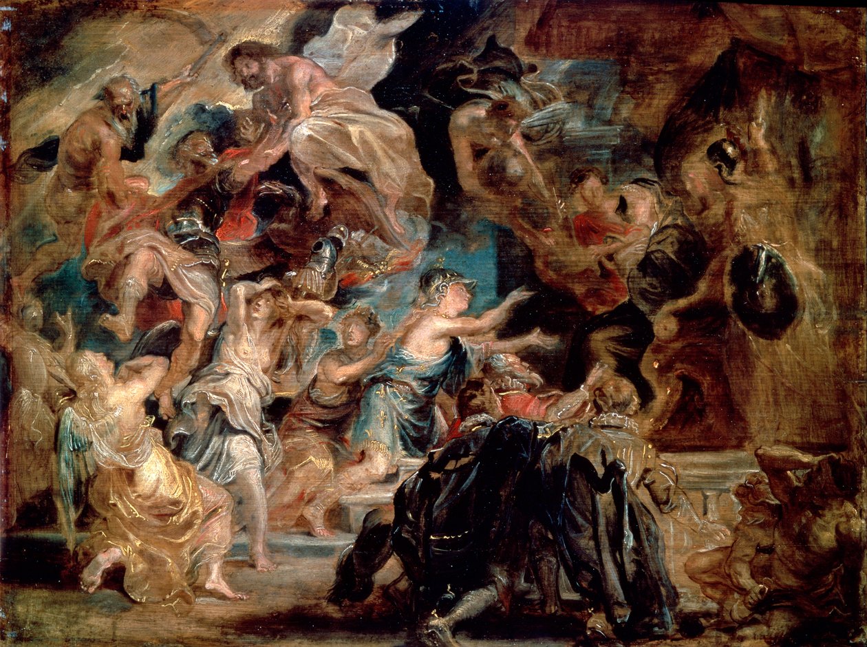 Śmierć Henryka IV i proklamacja regencji, 1622. autorstwa Peter Paul Rubens