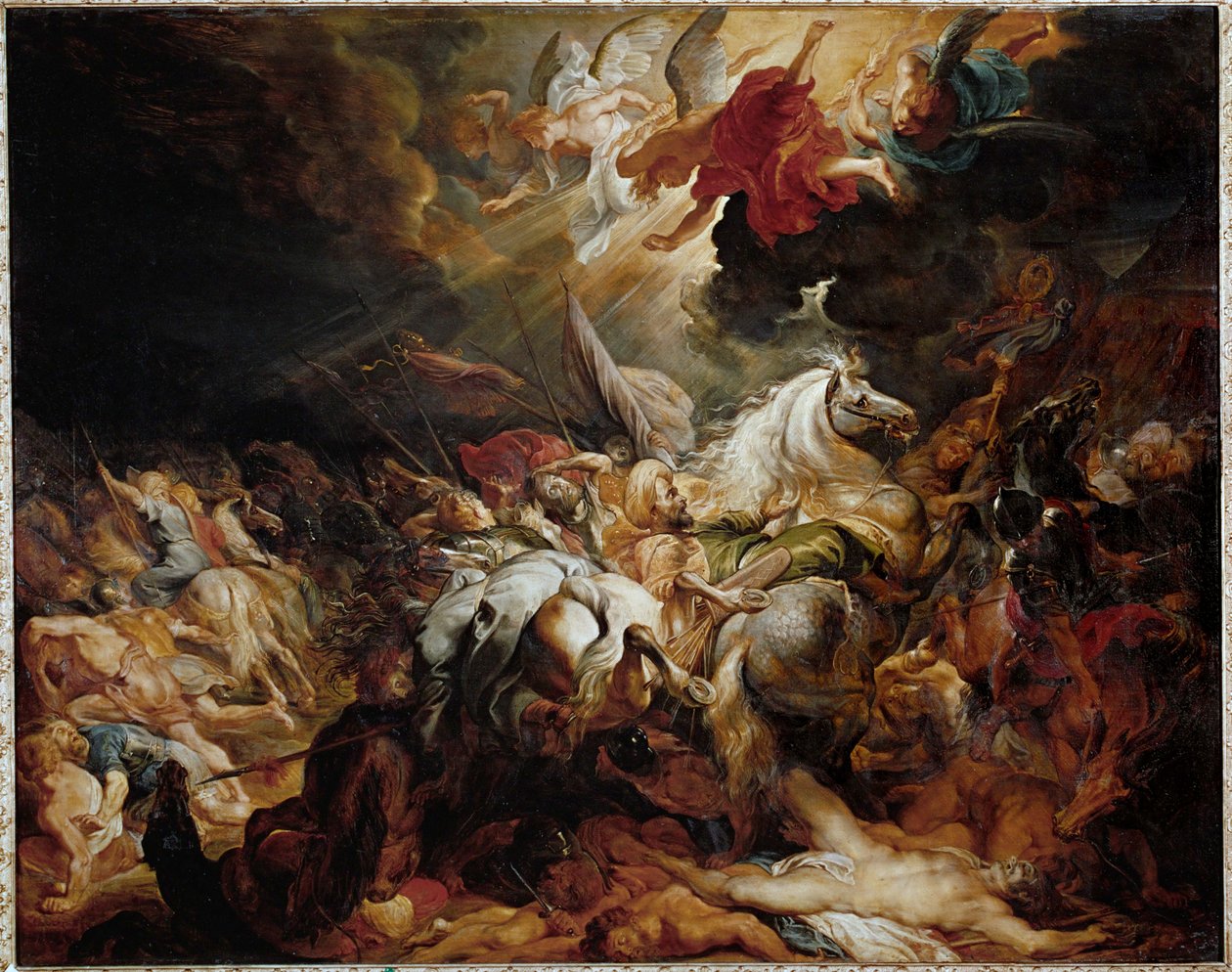 Pokonanie Sennacheryba (obraz na drewnie dębowym) autorstwa Peter Paul Rubens
