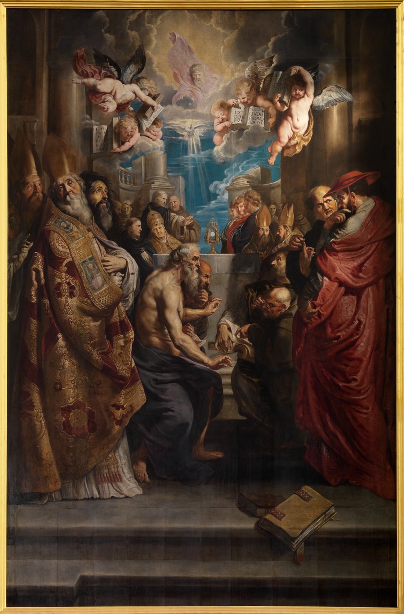 Spór o Najświętszy Sakrament, ok. 1609 (olej na desce) autorstwa Peter Paul Rubens