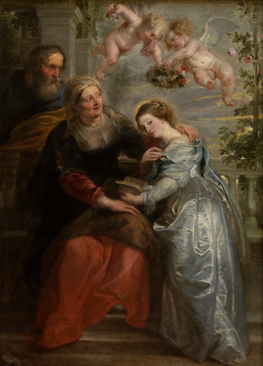 Edukacja Maryi, ok. 1630-35 (olej na płótnie) autorstwa Peter Paul Rubens