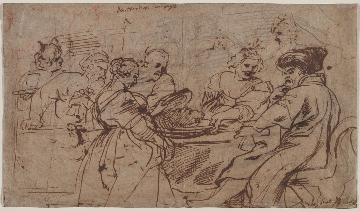 Święto Heroda recto Tomyris z Głową Cyrusa verso, ok. 1930 r. 1637-1638. autorstwa Peter Paul Rubens