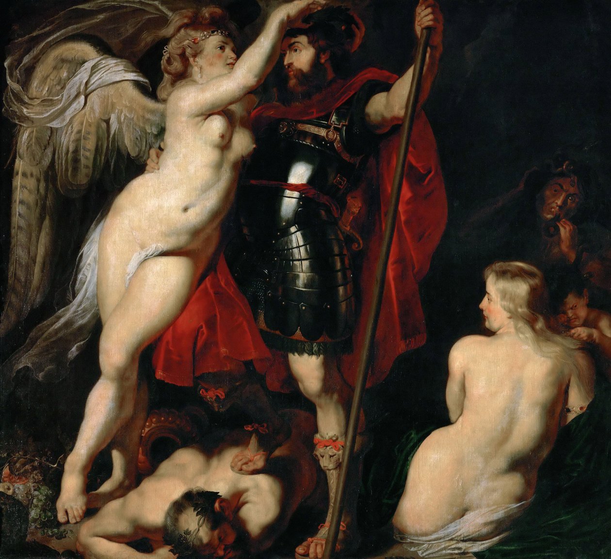 Bohater Cnoty Mars, ozdobiony girlandą Bogini Zwycięstwa, ok. 1616 r. autorstwa Peter Paul Rubens