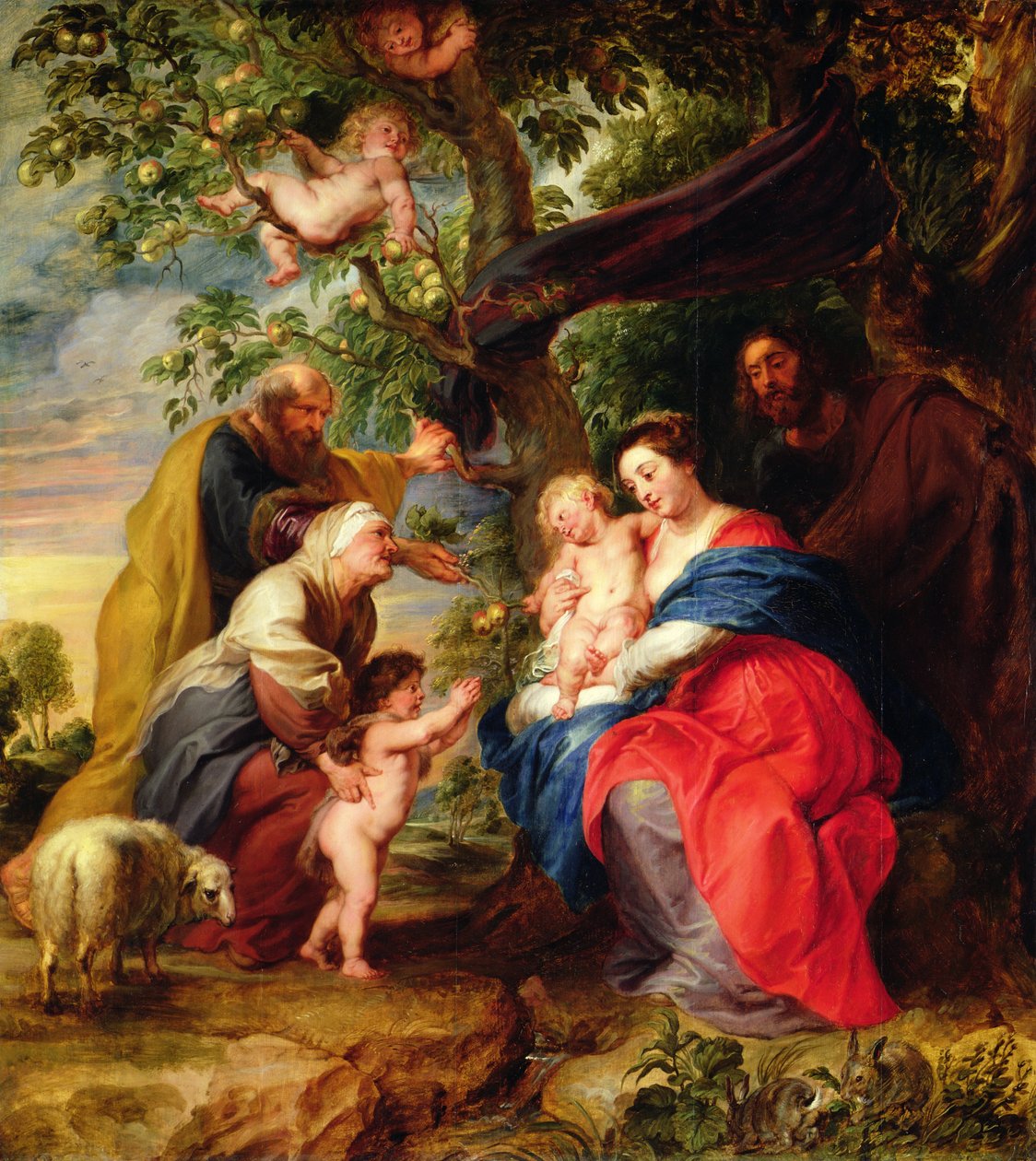 Święta Rodzina pod Jabłonią, ok. 1632 autorstwa Peter Paul Rubens