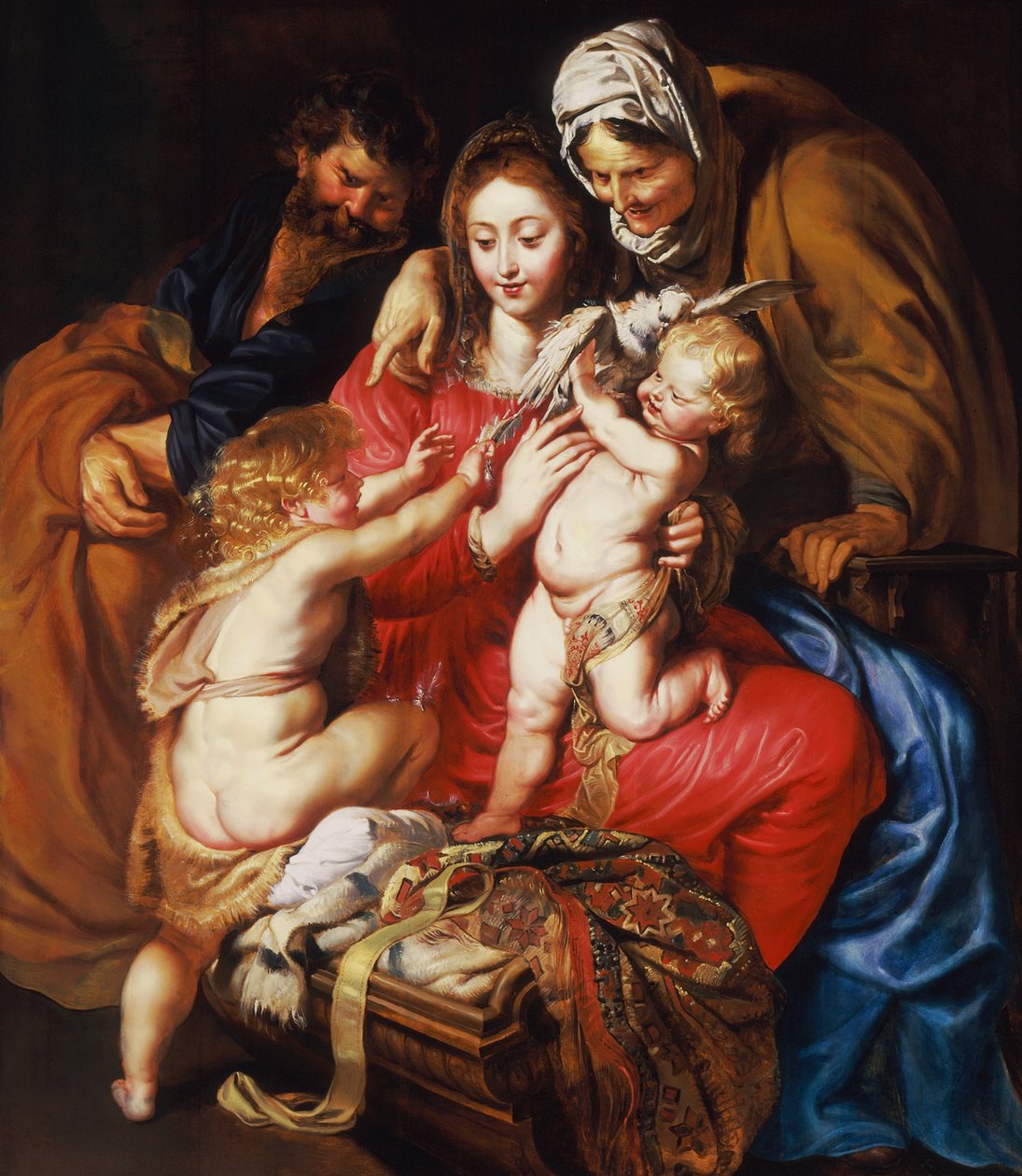 Święta Rodzina ze św. Elżbietą, św. Janem i gołębicą, ok. 1609 r. autorstwa Peter Paul Rubens