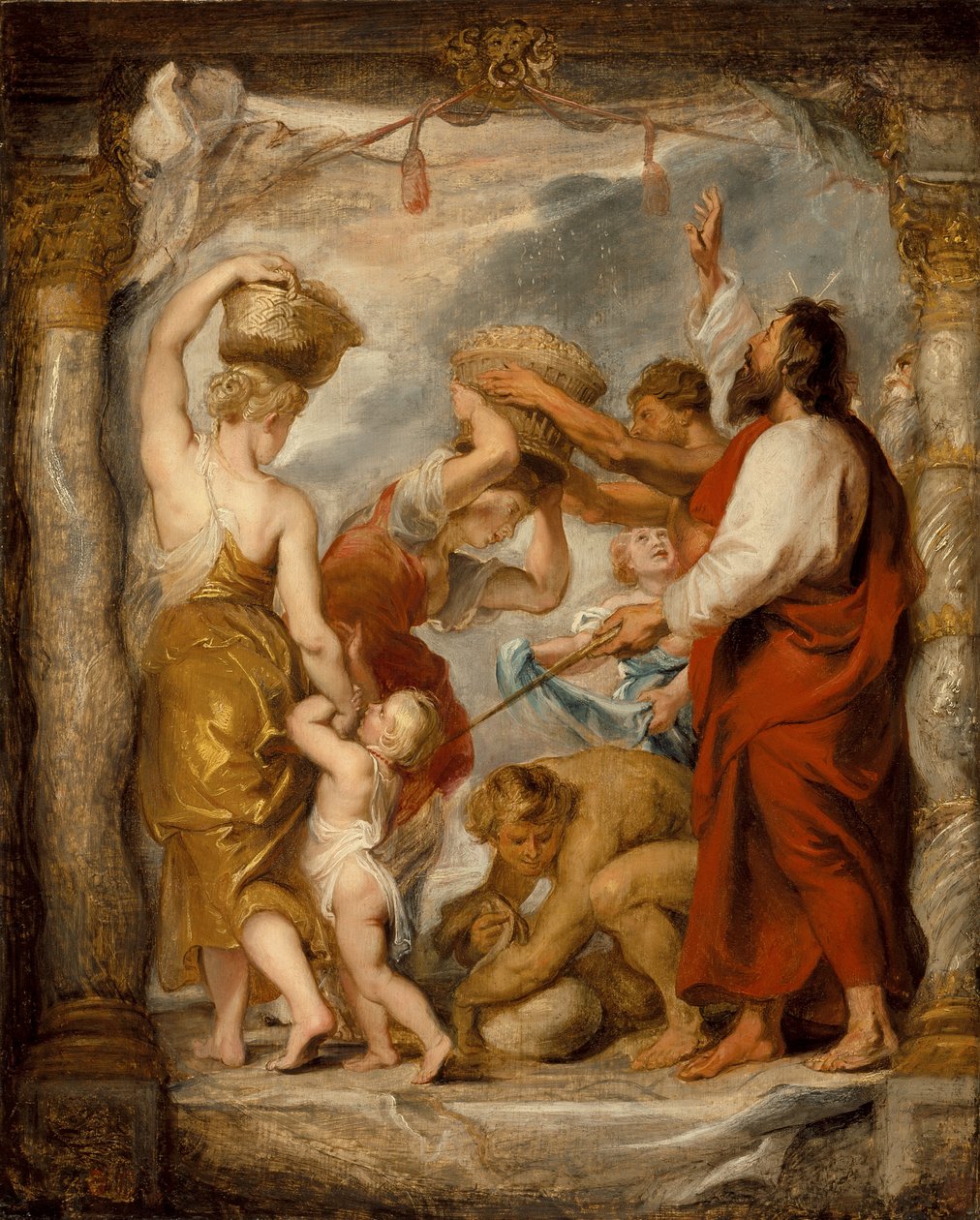 Izraelici zbierający mannę na pustyni autorstwa Peter Paul Rubens