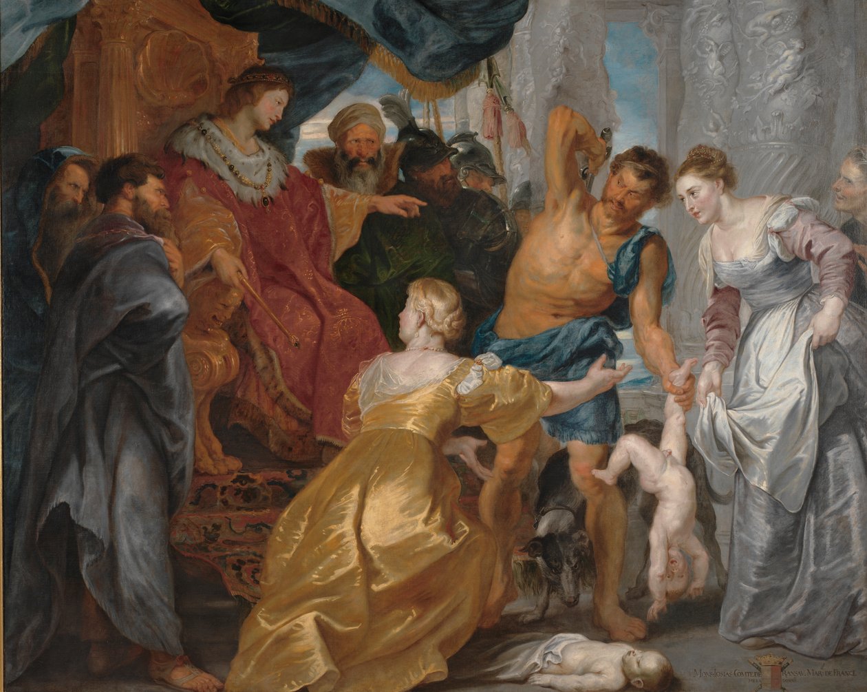 Wyrok Salomona, c. 1617 (olej na płótnie) autorstwa Peter Paul Rubens