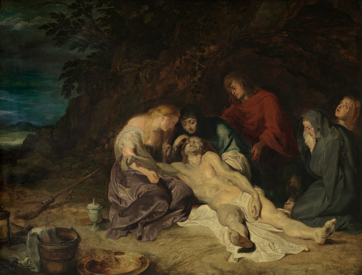 Opłakiwanie zmarłego Chrystusa (olej na płótnie) autorstwa Peter Paul Rubens
