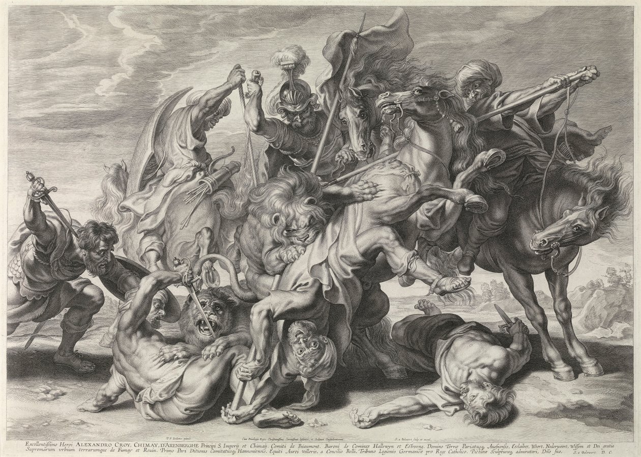 Polowanie na lwy autorstwa Peter Paul Rubens