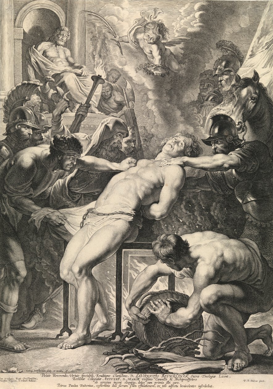 Męczeństwo św. Wawrzyńca (rycina) autorstwa Peter Paul Rubens
