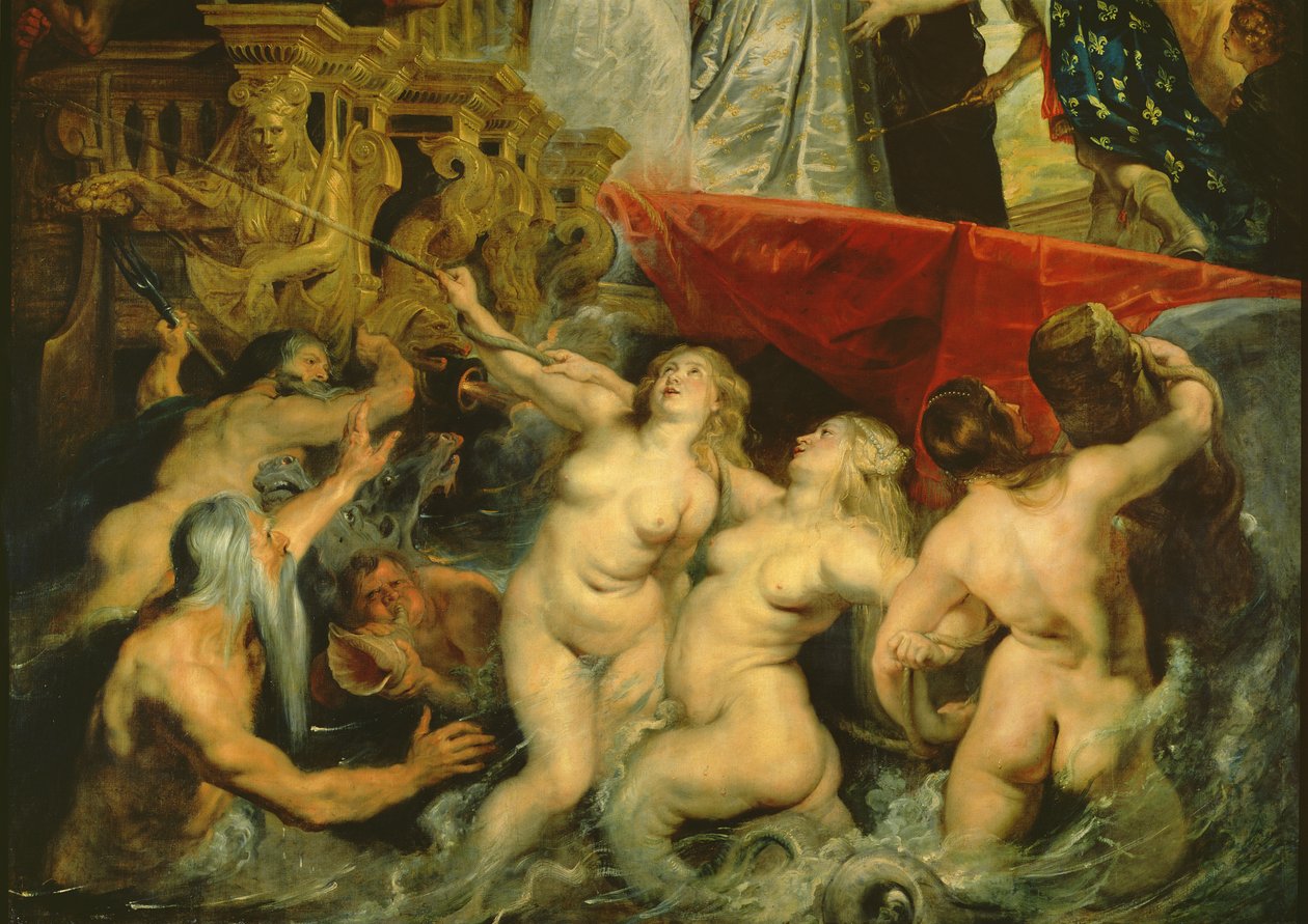 Cykl Medici: wyokrętowanie Marie de Medici w Marsylii autorstwa Peter Paul Rubens