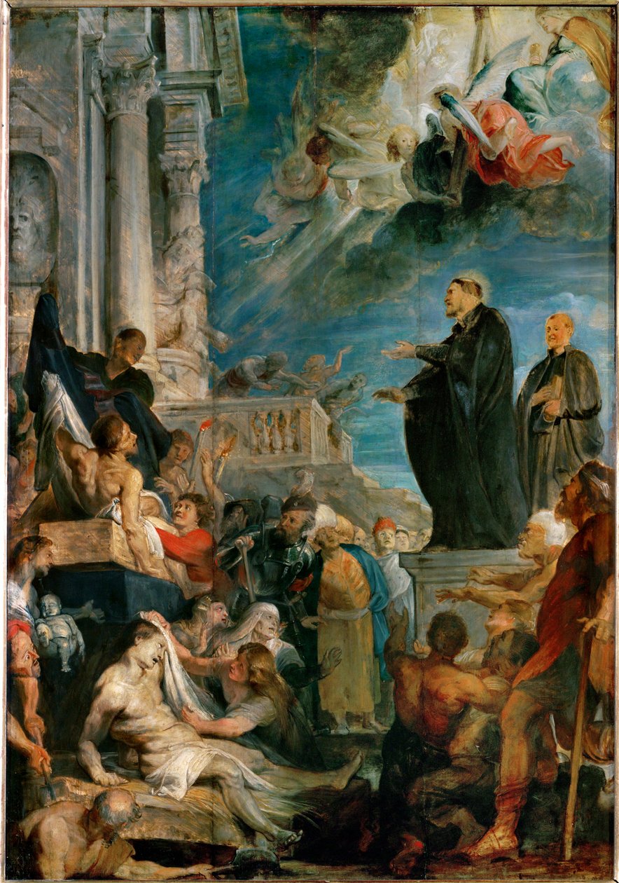 Cuda świętego Franciszka Ksawerego (obraz na drewnie) autorstwa Peter Paul Rubens