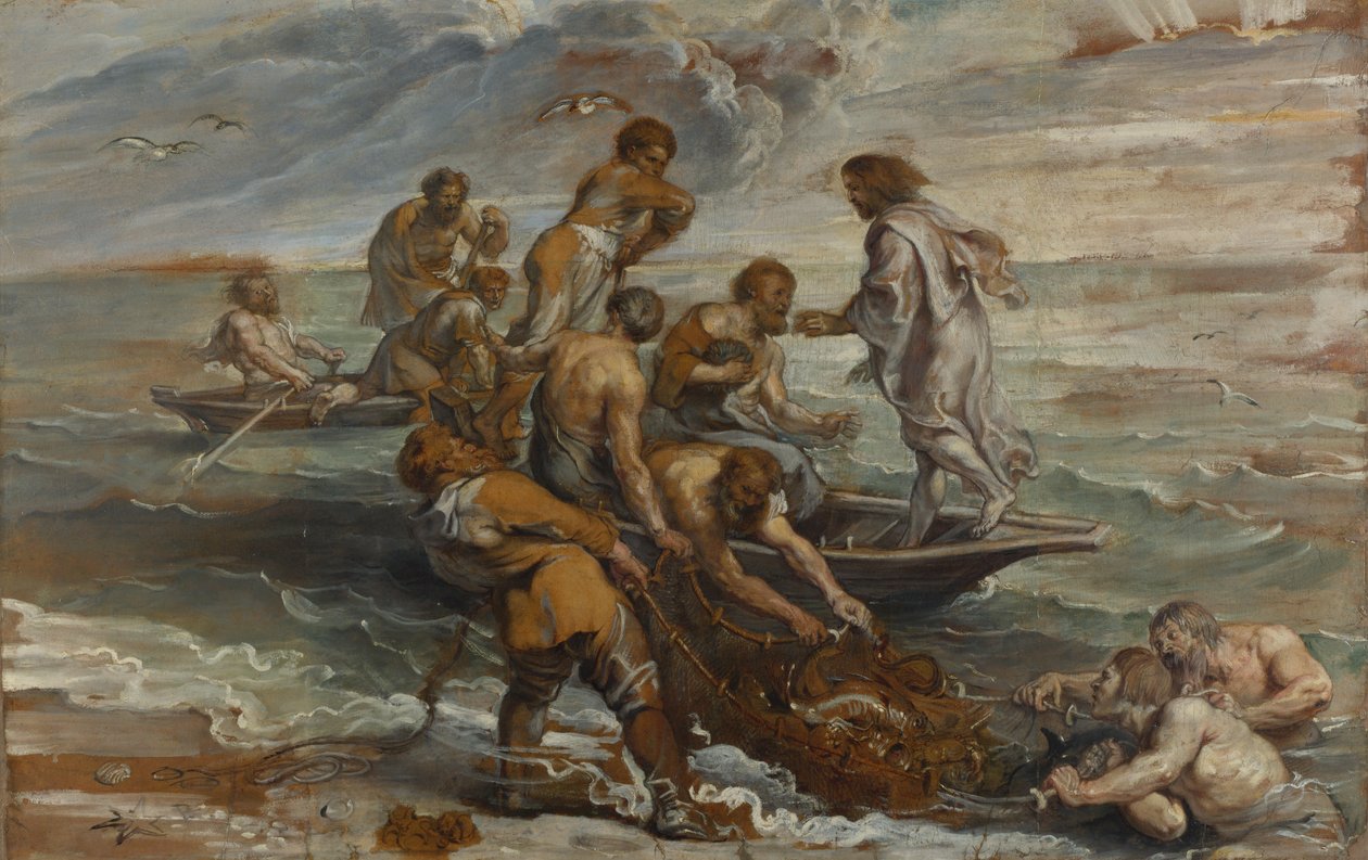 Cudowny Połów Ryb, 1618-1619 autorstwa Peter Paul Rubens