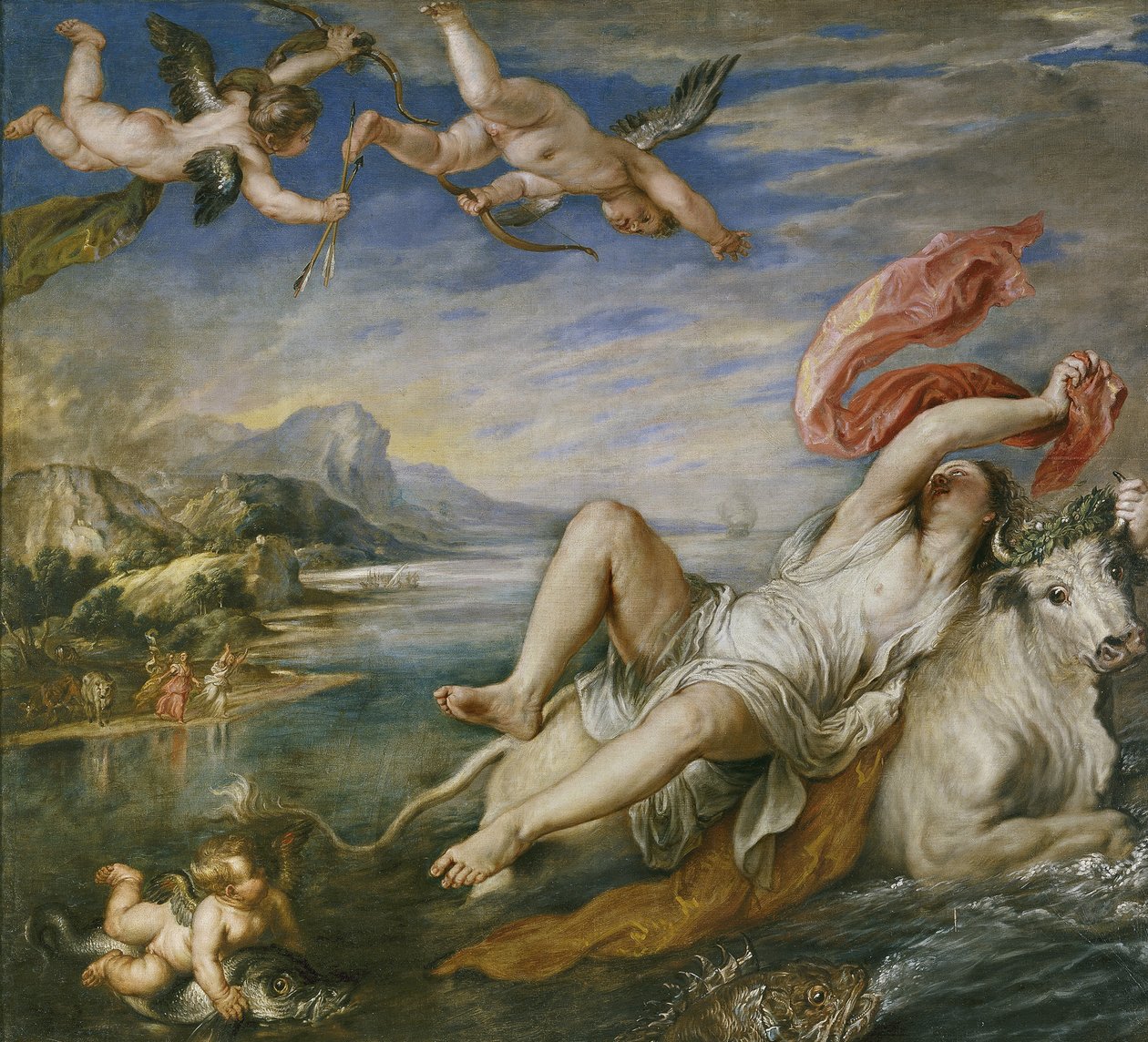 Gwałt Europy po Tycjanie, 1629 autorstwa Peter Paul Rubens