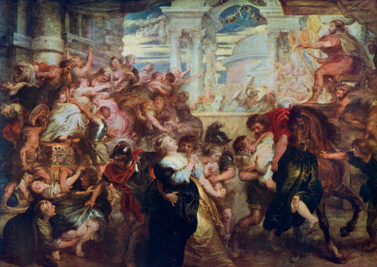 Gwałt Sabinek, c1635-1640, 1912. autorstwa Peter Paul Rubens