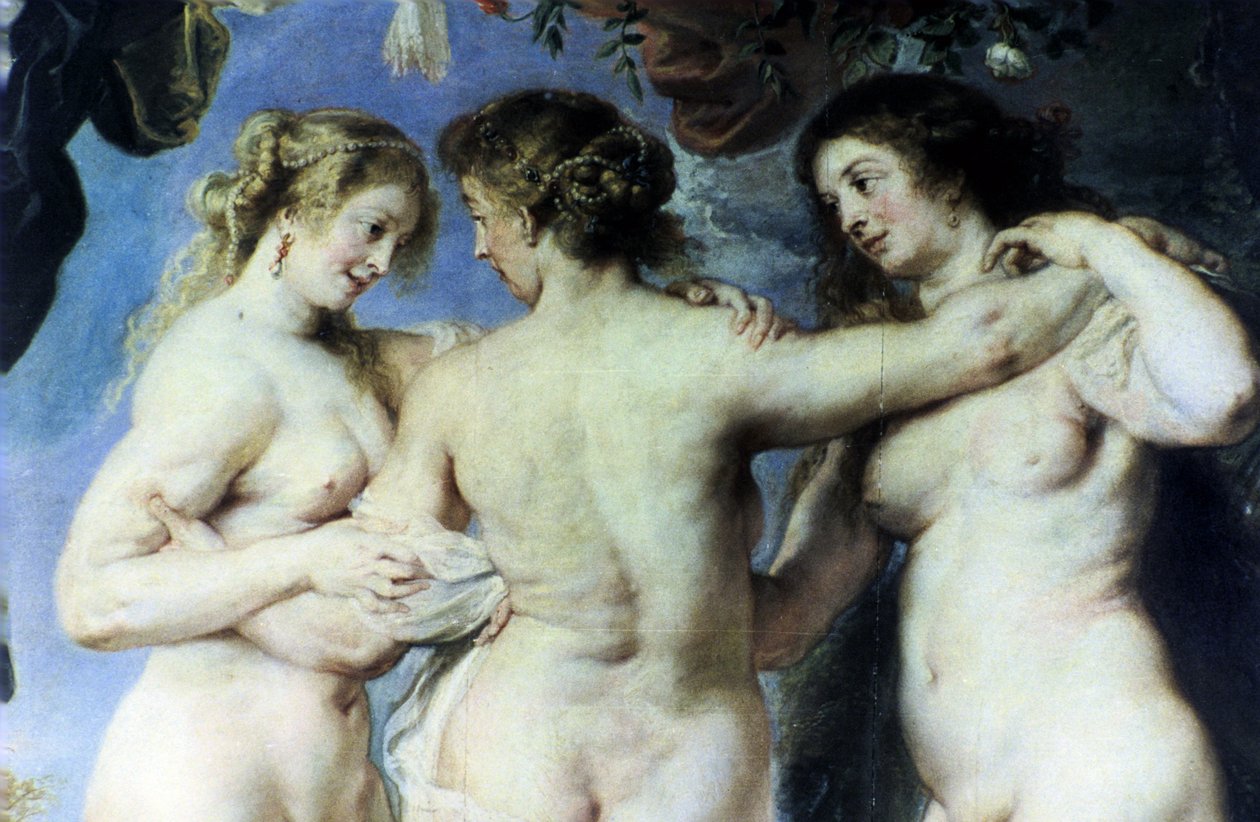 Trzy Gracje, ok. 1635 (olej na płótnie) autorstwa Peter Paul Rubens