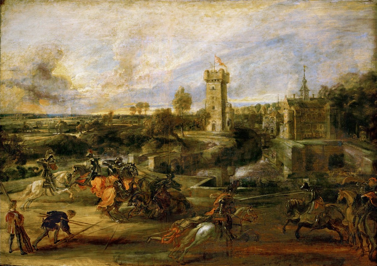 Turniej (olej na drewnie) autorstwa Peter Paul Rubens