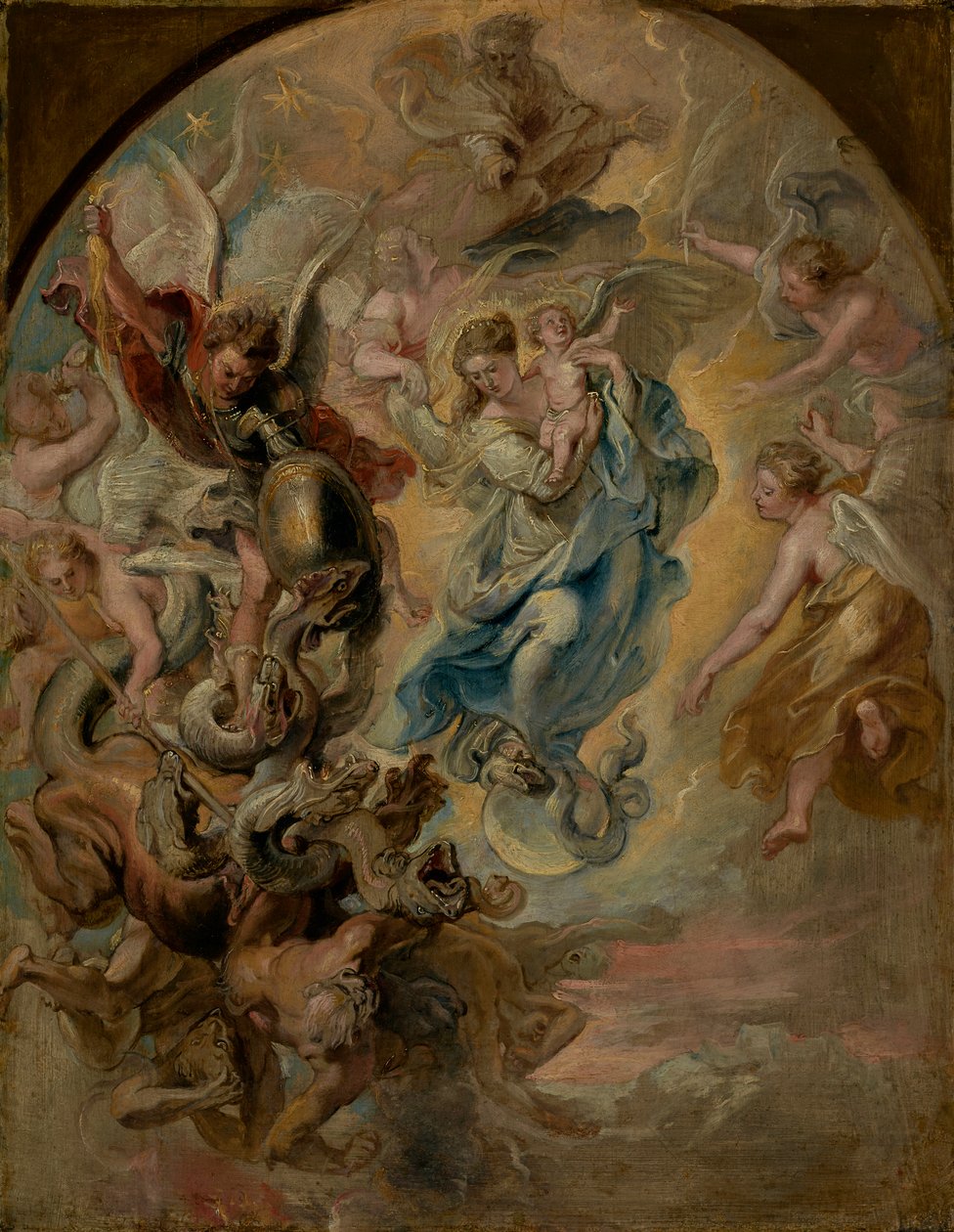 Dziewica jako Kobieta Apokalipsy, ok. 1623-4 autorstwa Peter Paul Rubens