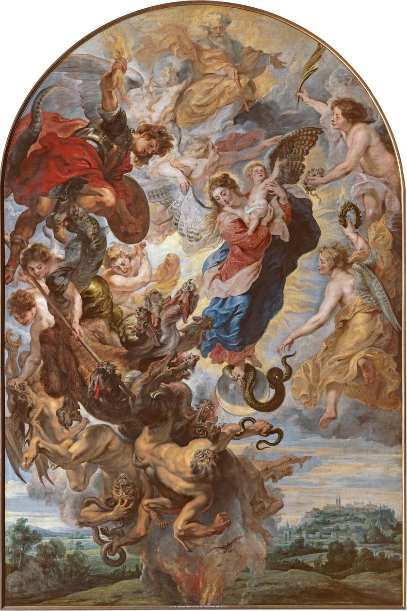 Matka Boska jako apokaliptyczna niewiasta na księżycu autorstwa Peter Paul Rubens
