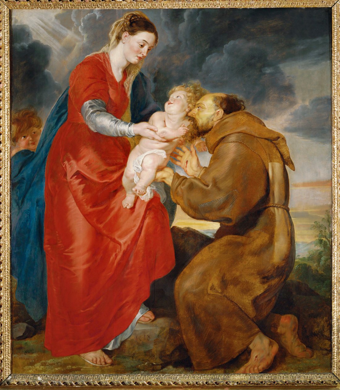 Dziewica przedstawia Dzieciątko Jezus świętemu Franciszkowi autorstwa Peter Paul Rubens