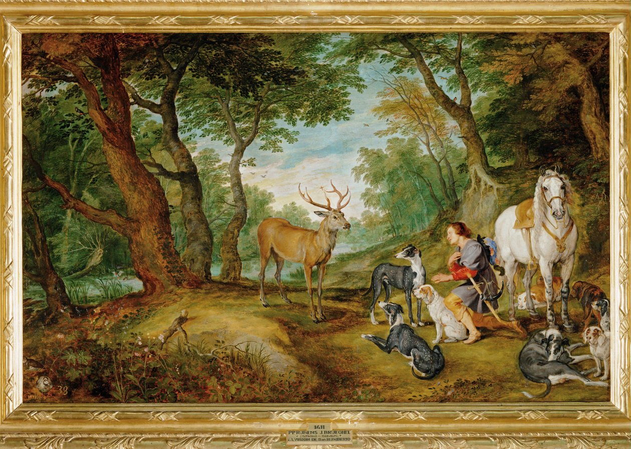 Wizja świętego Hubertusa (obraz na płótnie) autorstwa Peter Paul Rubens