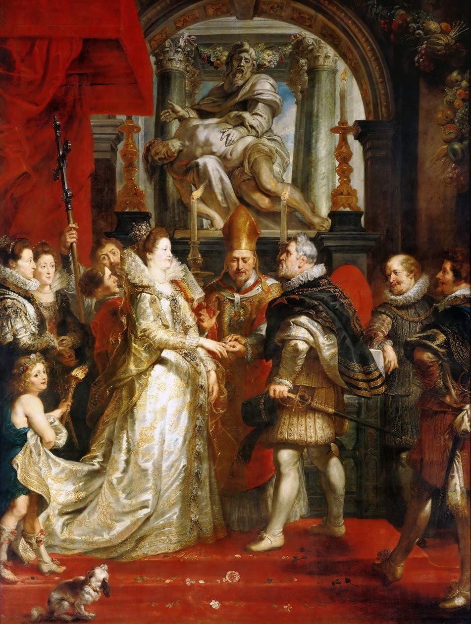 Ślub przez pełnomocnika Marii de Medici z królem Henrykiem IV Cykl Marie de Medici autorstwa Peter Paul Rubens