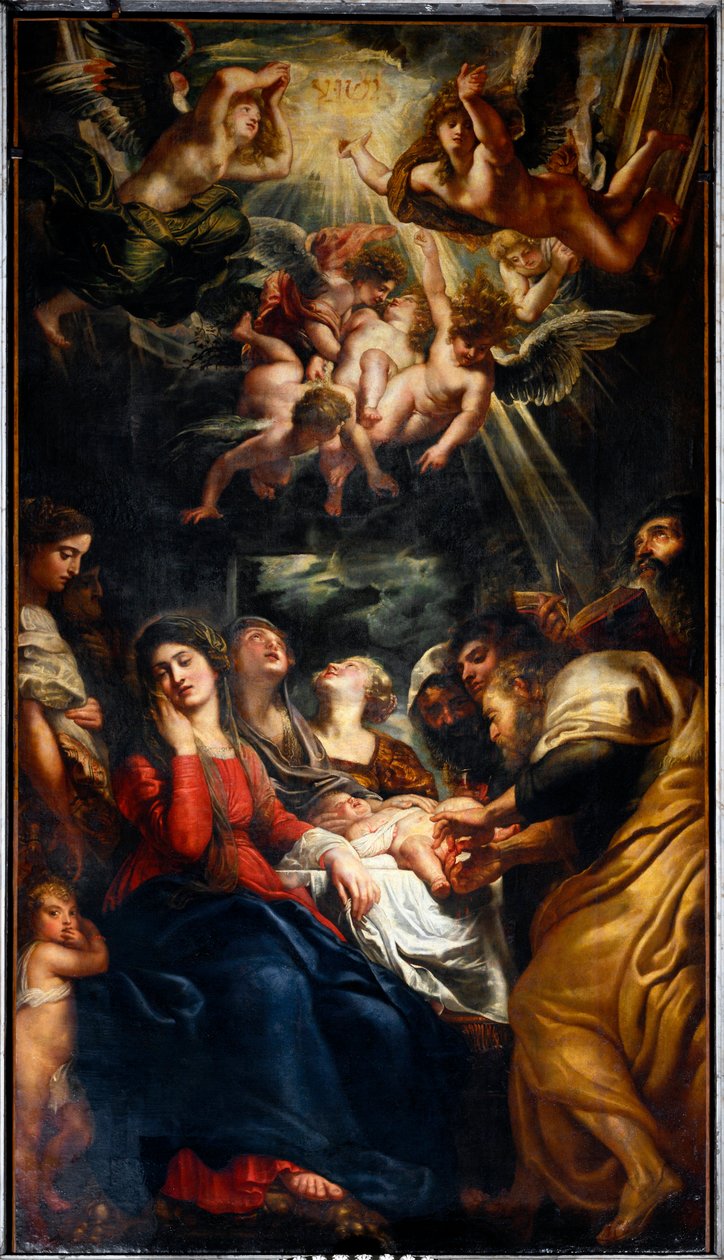 Obrzezanie Obraz Piotra Pawła (Pierre-Paul) Rubensa (lub Piotra Pawła lub Petrusa Paulusa) (1577-1640) Geny XVII w., kościół św. Andrei i Ambrogio (o del Gesu) autorstwa Peter Paul Rubens