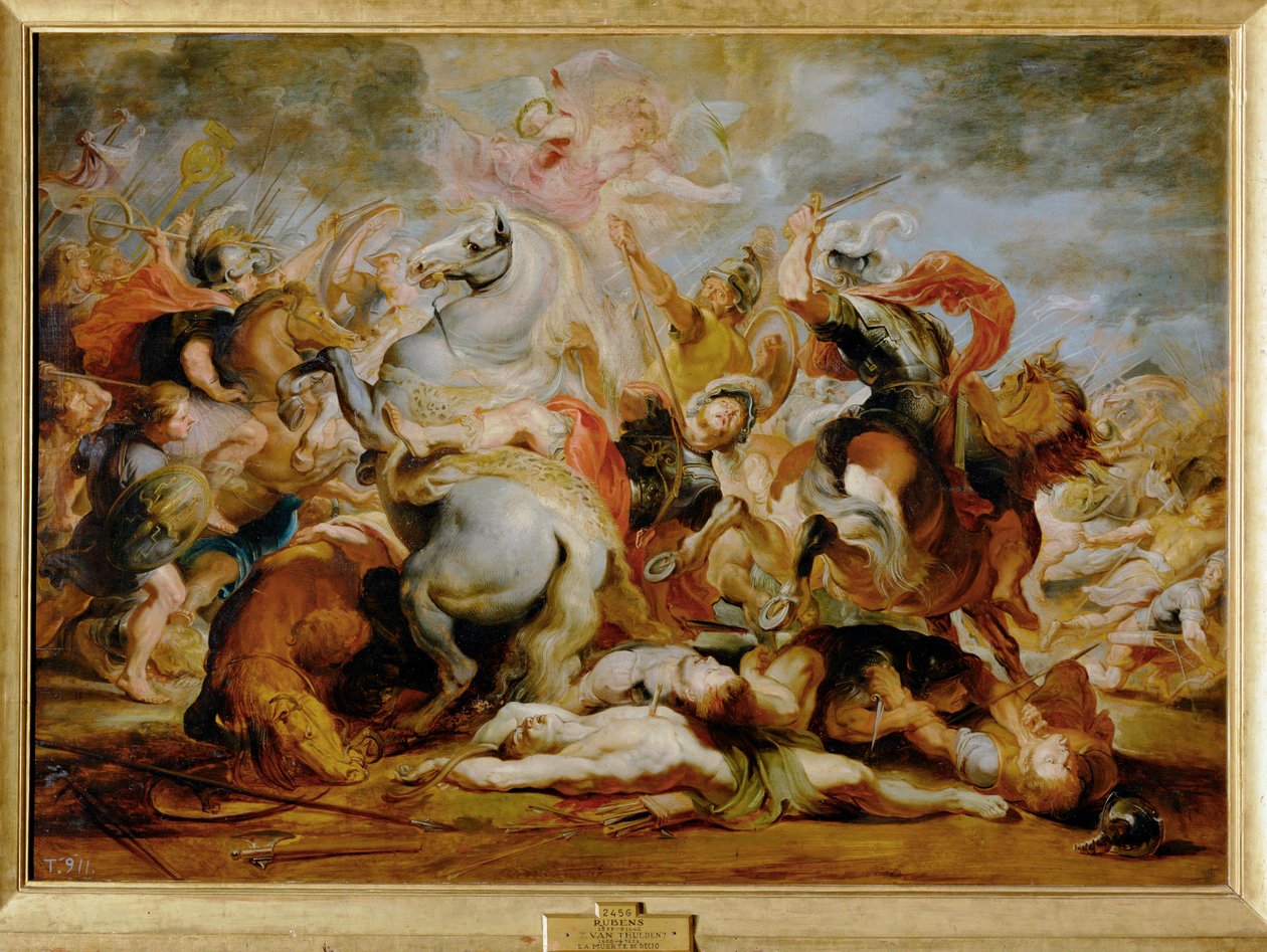 Śmierć konsula Decio Musa (obraz na drewnie) autorstwa Peter Paul Rubens