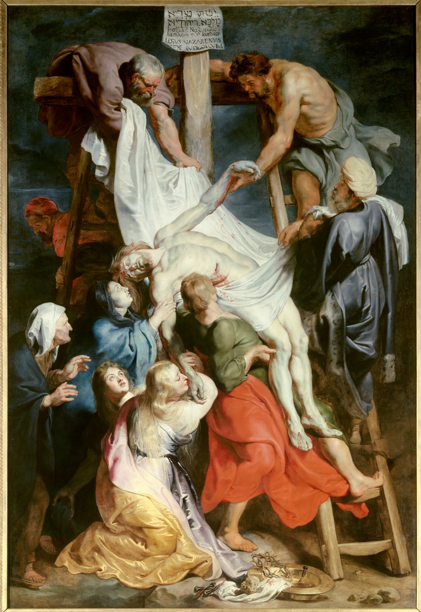 Zejście z krzyża. Obraz Pierre Paul (Pierre-Paul) Rubens (lub Peter Paul lub Petrus Paulus) (1577-1640) autorstwa Peter Paul Rubens