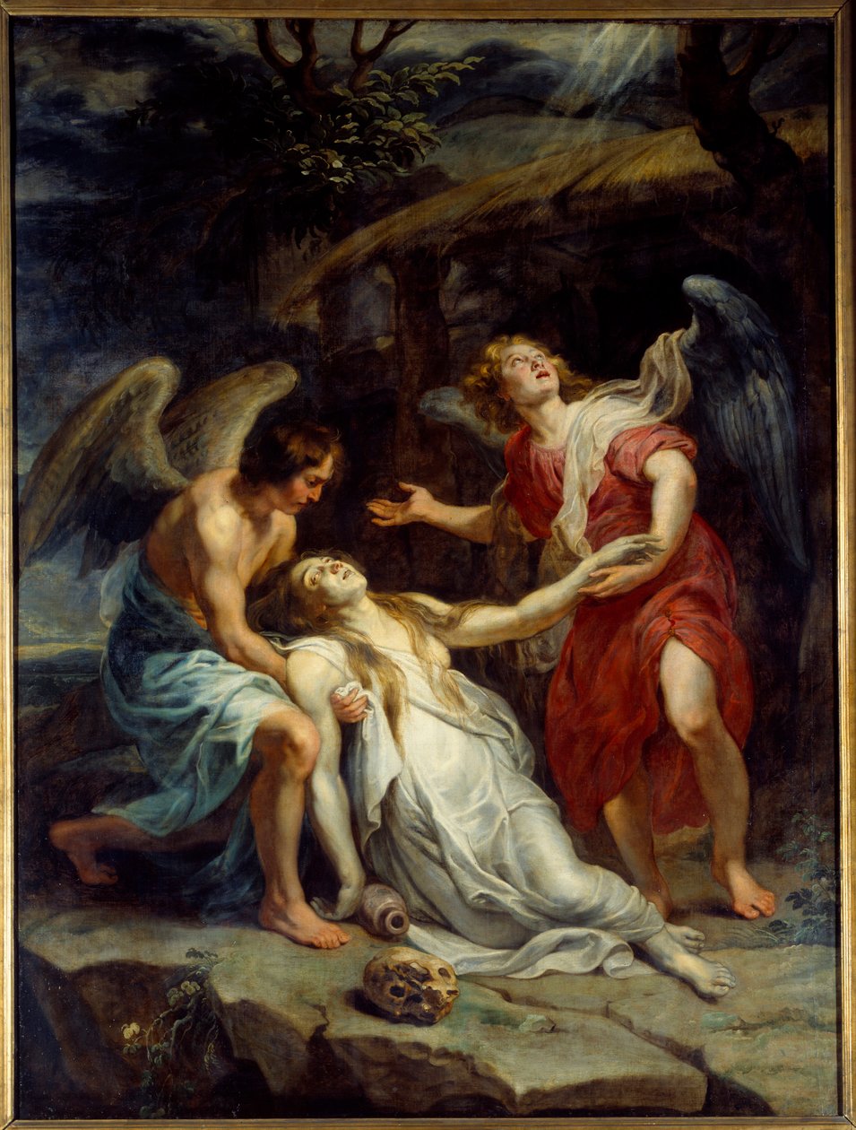 Ekstaza św. Marii Magdaleny. Obraz Pierre Paul (Pierre-Paul) Rubens (lub Peter Paul lub Petrus Paulus) (1577-1640) Ec. Flam., ok. 1619-1620. Olej na płótnie. Wymiary: 2,95 x 2,20m. Lille, Muzeum Sztuk Pięknych autorstwa Peter Paul Rubens