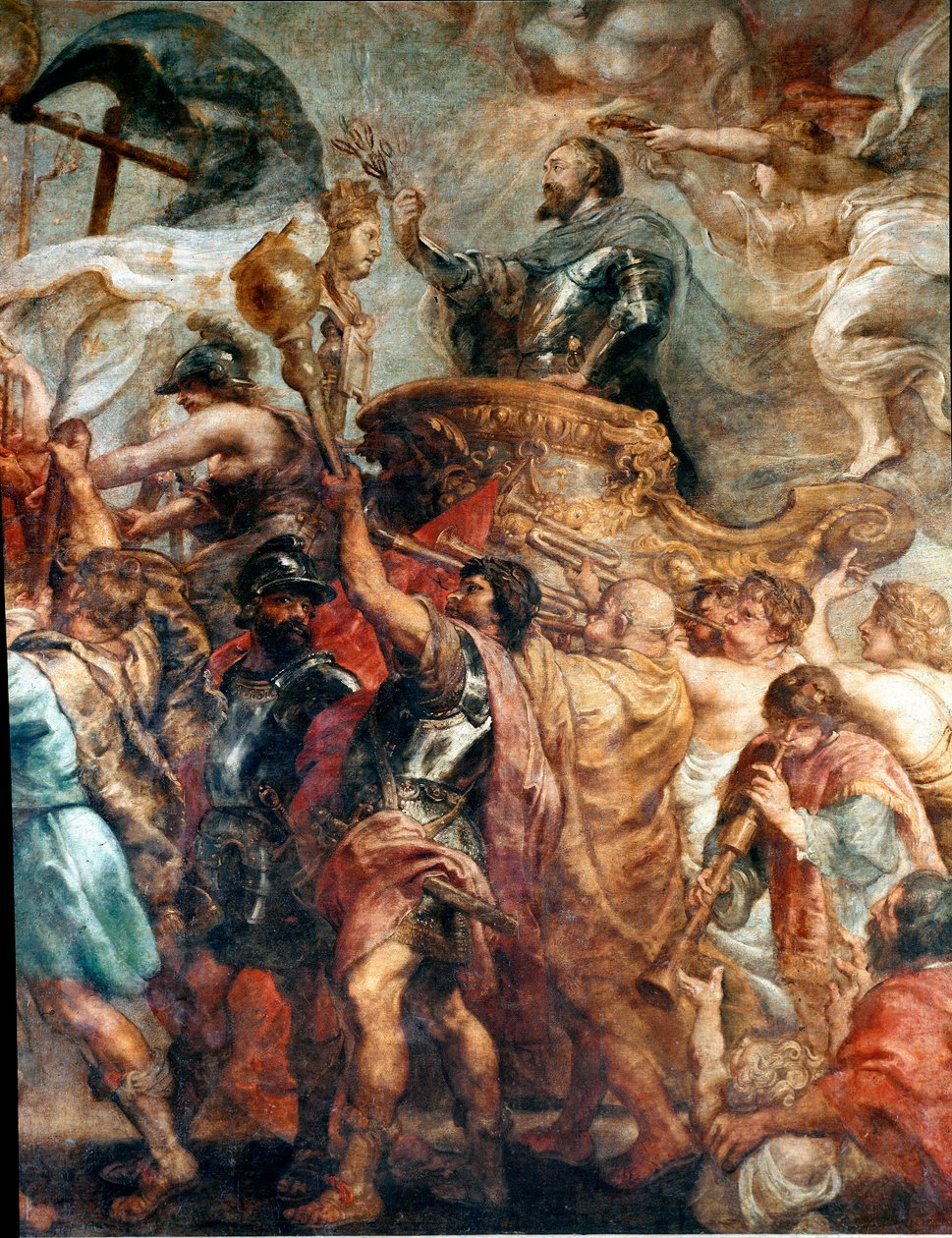 Wjazd triumfalny Henryka IV w Paryżu (Szczegół) (olej na płótnie) autorstwa Peter Paul Rubens