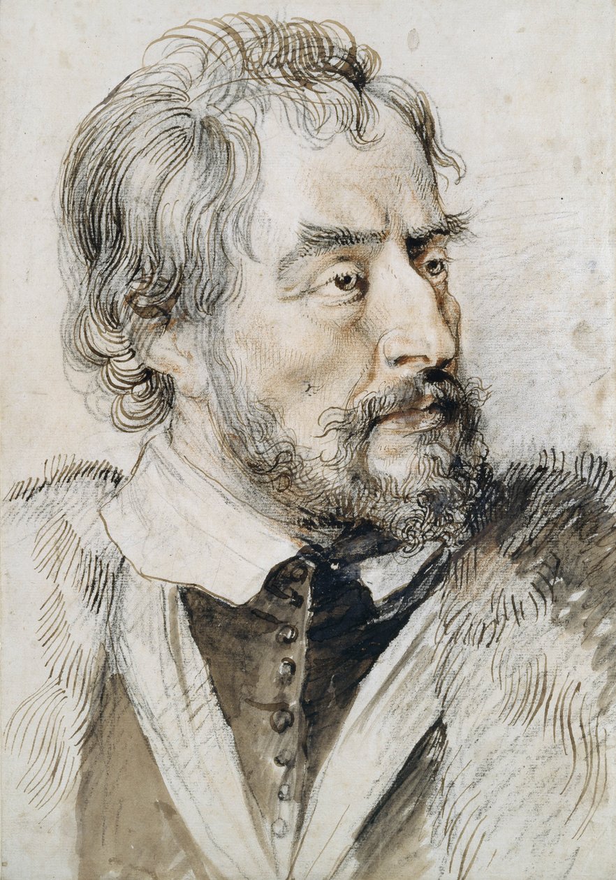 Thomas Howard (1585-1646) 2. hrabia Arundel (ołówek, długopis i atrament i pranie na papierze) autorstwa Peter Paul Rubens