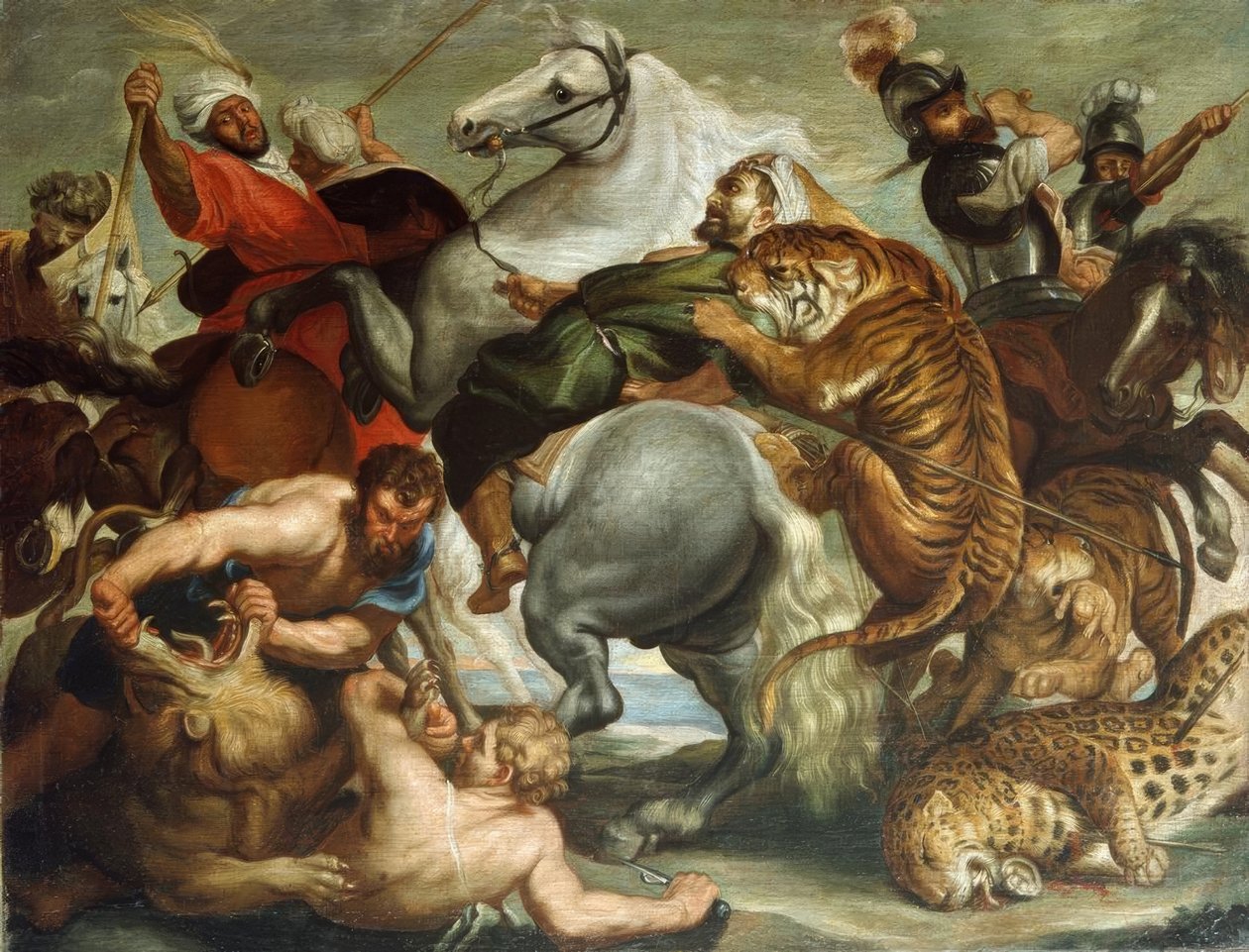 Polowanie na tygrysy i lamparty autorstwa Peter Paul Rubens