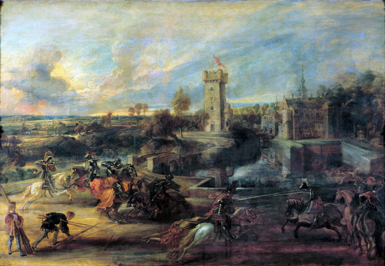 Turniej przed Zamkiem Steen, 1635-1637. autorstwa Peter Paul Rubens