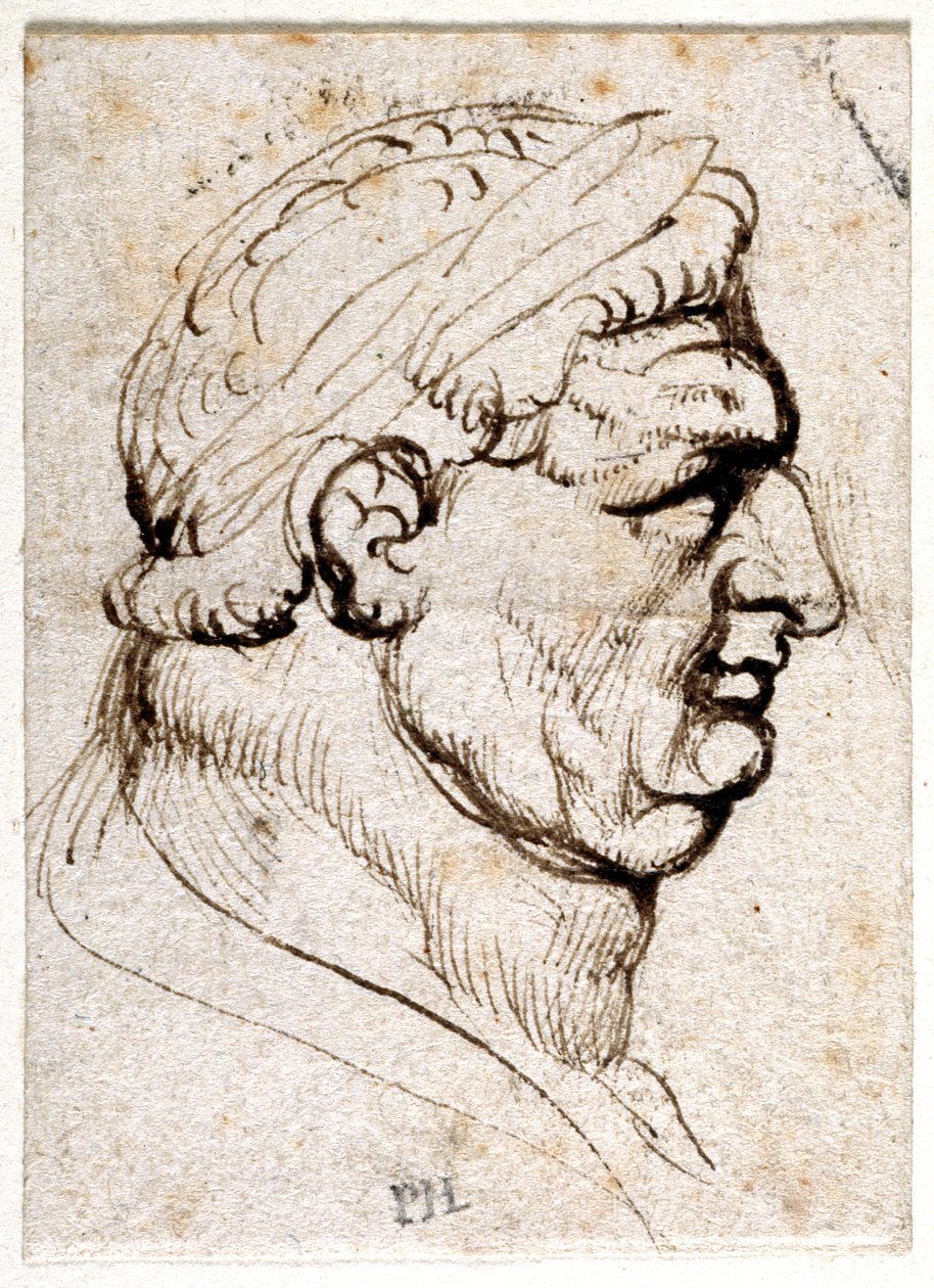 Witeliusz, z dziesięciu rysunków ośmiu z pierwszych dwunastu Cezarów, według medali Giovanniego da Cavino (pióro i atrament na papierze) autorstwa Peter Paul Rubens