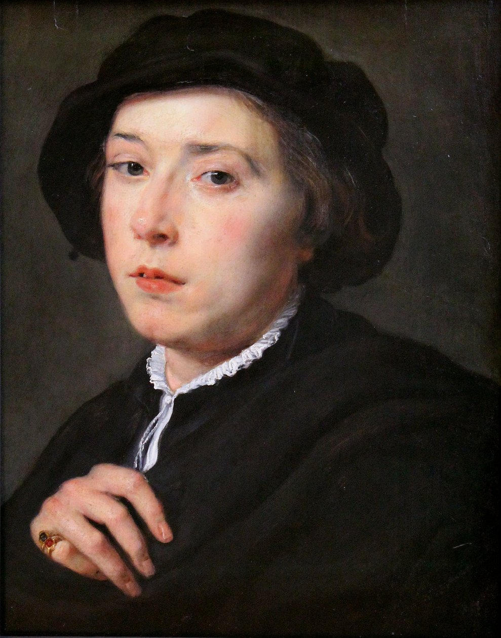 Młody mężczyzna w czarnym kapeluszu autorstwa Peter Paul Rubens
