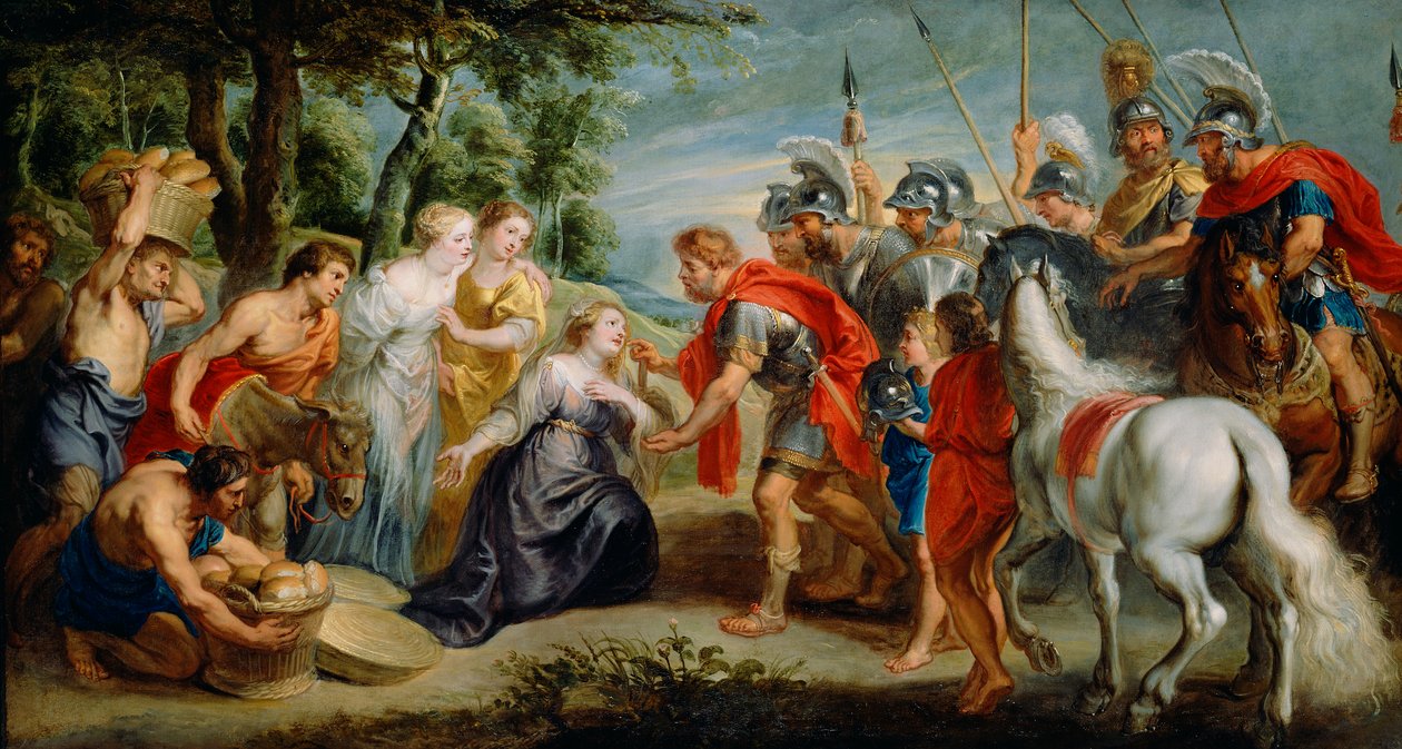 Spotkanie Davida z Abigail, ok. 1620-5 autorstwa Peter Paul studio of Rubens