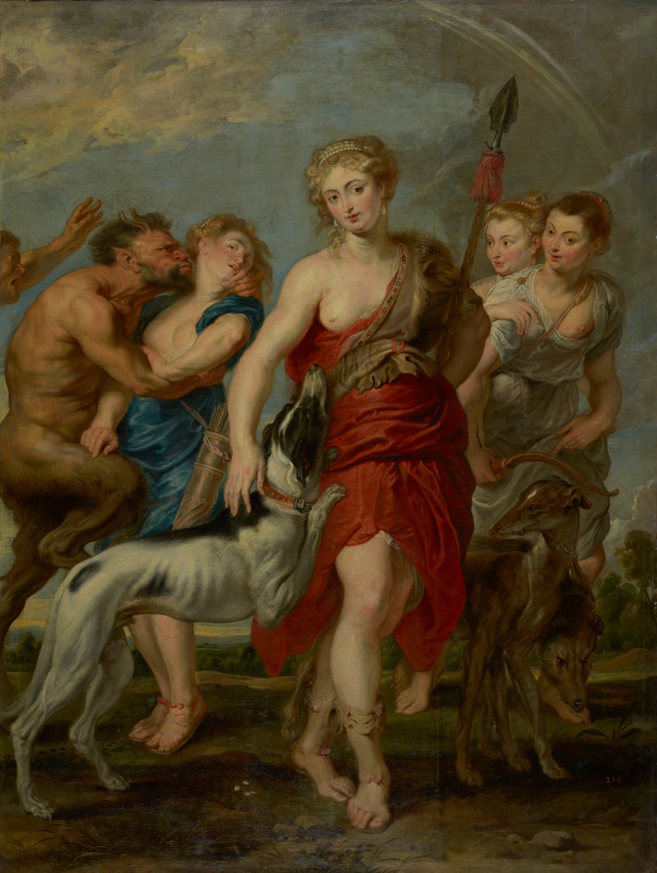 Diana i jej nimfy na polowaniu, 1627-8 autorstwa Peter Paul studio of Rubens