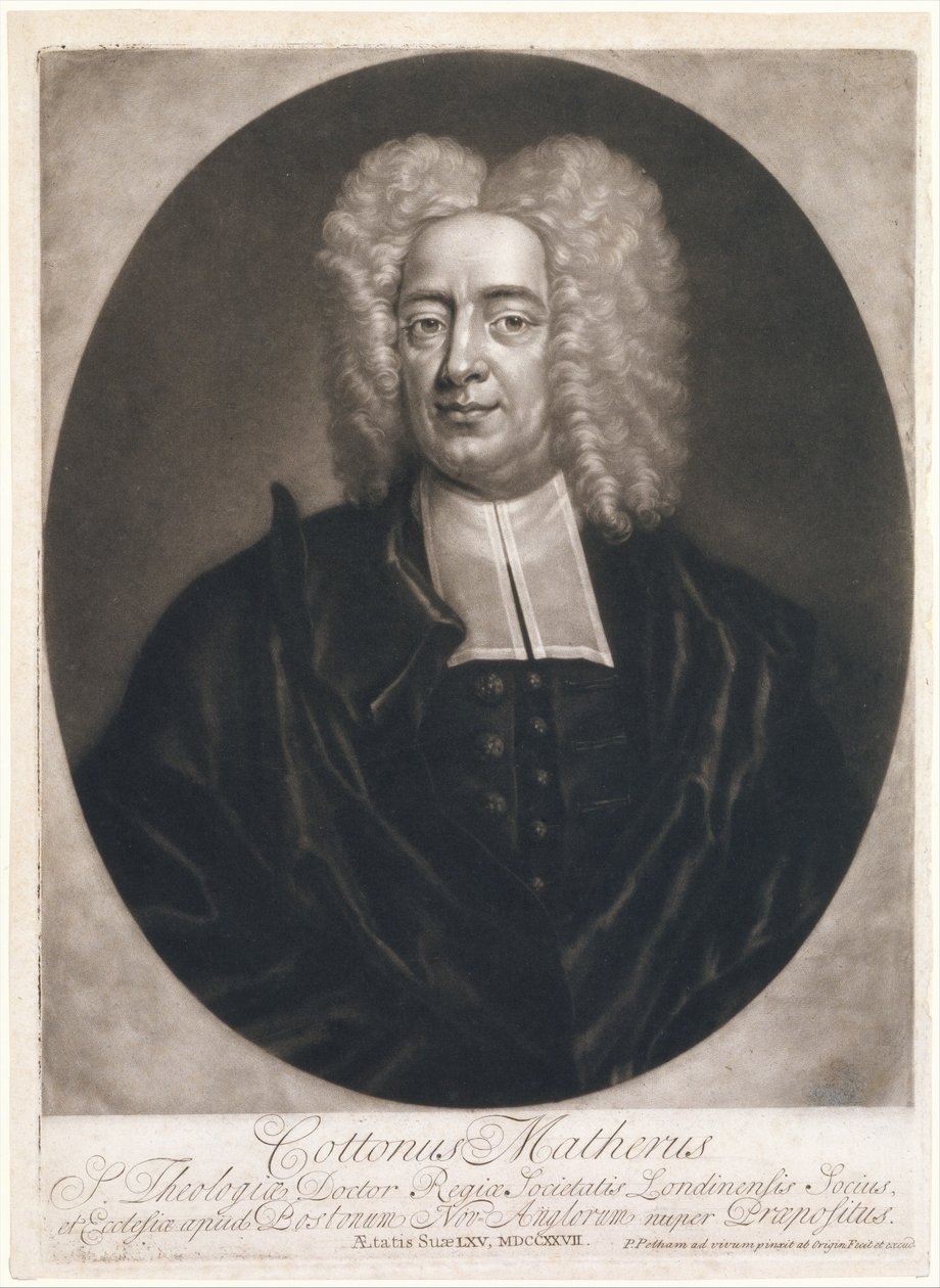 Cottonus Matheris Cotton Mather, 1728., 1728. autorstwa Peter Pelham