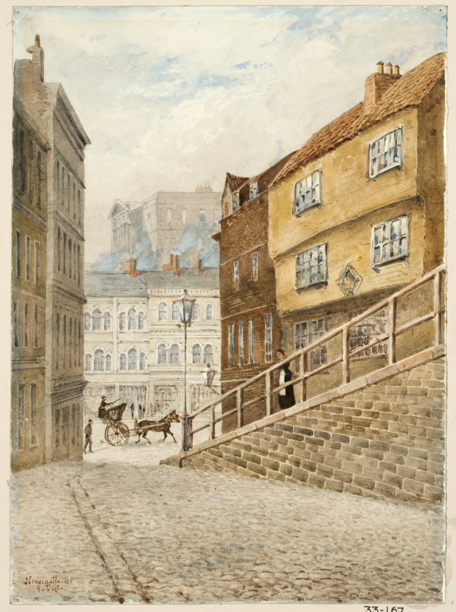 Akenside Hill (ołówek i akwarela na papierze na pokładzie) autorstwa Peter Petersen Toft