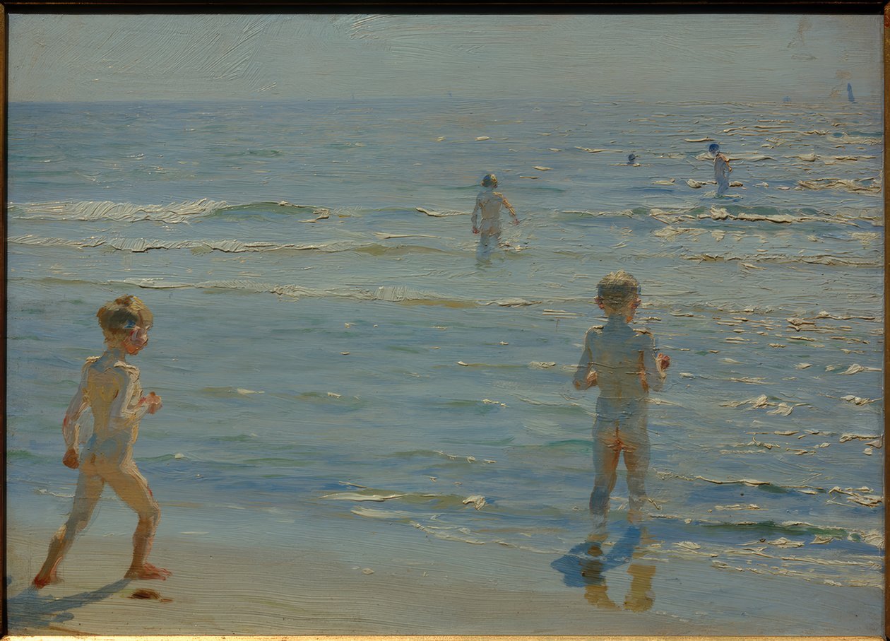 Chłopcy w kąpieli. Światło słoneczne. Skagen autorstwa Peder Severin Krøyer