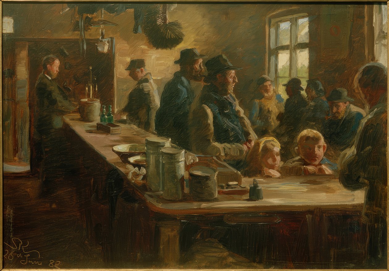 W sklepie spożywczym, kiedy nie łowisz autorstwa Peder Severin Krøyer