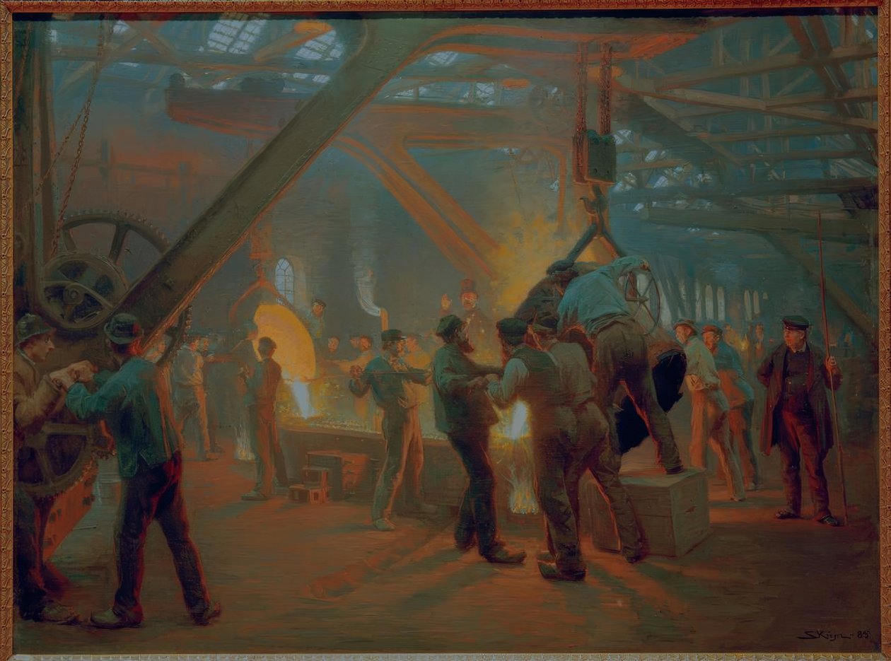 W odlewni żelaza Burmeister & Wain autorstwa Peder Severin Krøyer