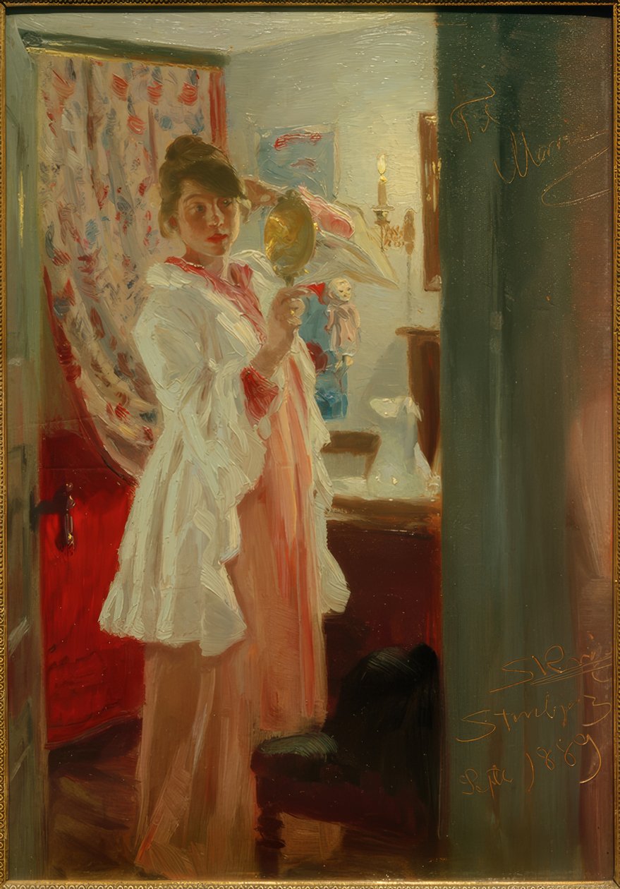 Wnętrze. Żona artysty autorstwa Peder Severin Krøyer
