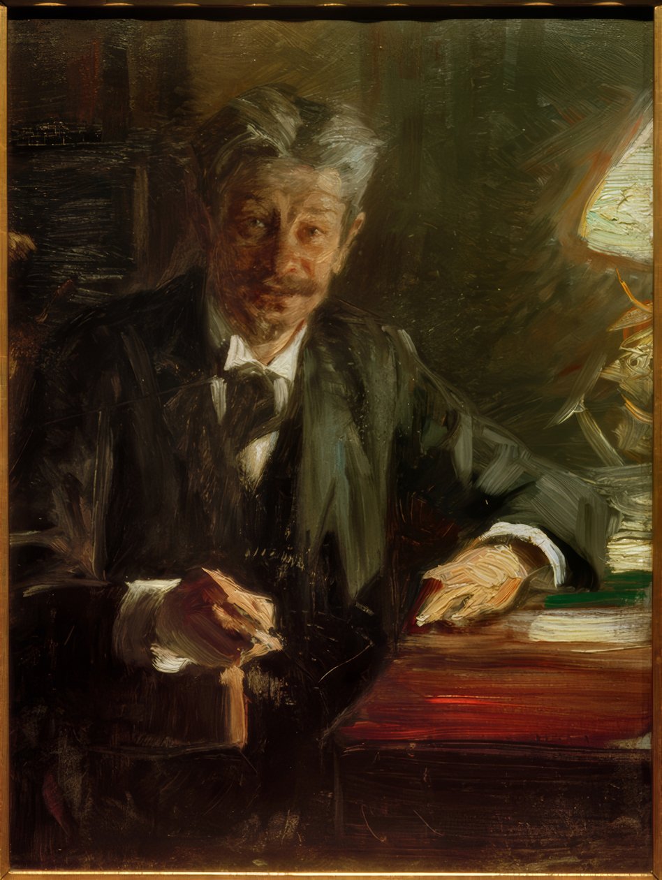 Portret krytyka i pisarza Georga Brandesa autorstwa Peder Severin Krøyer