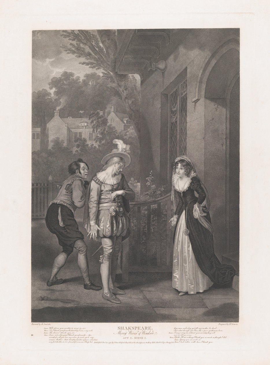 Anne Page, Slender and Shallow Shakespeare, Merry Wives of..., pierwsza publikacja 1792, wznowienie 1852. autorstwa Peter Simon