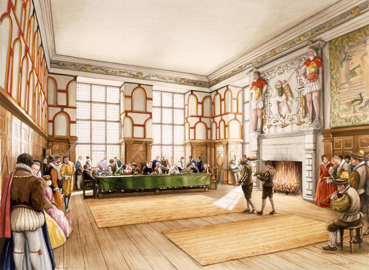 Hardwick Old Hall, ok. 1590, ok. 1990-2010. autorstwa Peter Urmston